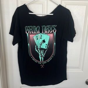 Grim Days Black Graphic Tee
